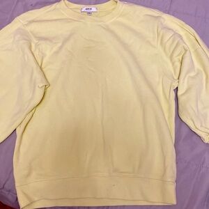 Agolde Thora Yellow Balloon 3/4 Sleeve Sweatshirt S small